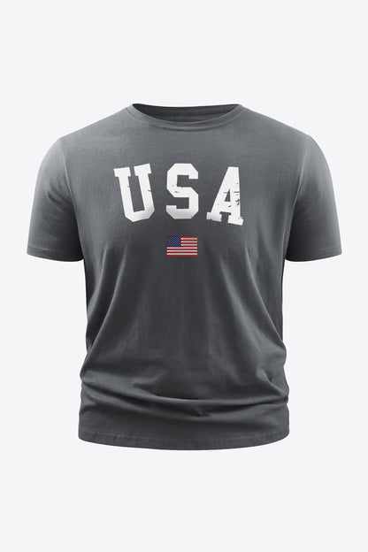 USA Flag Graphic Tee Shirt