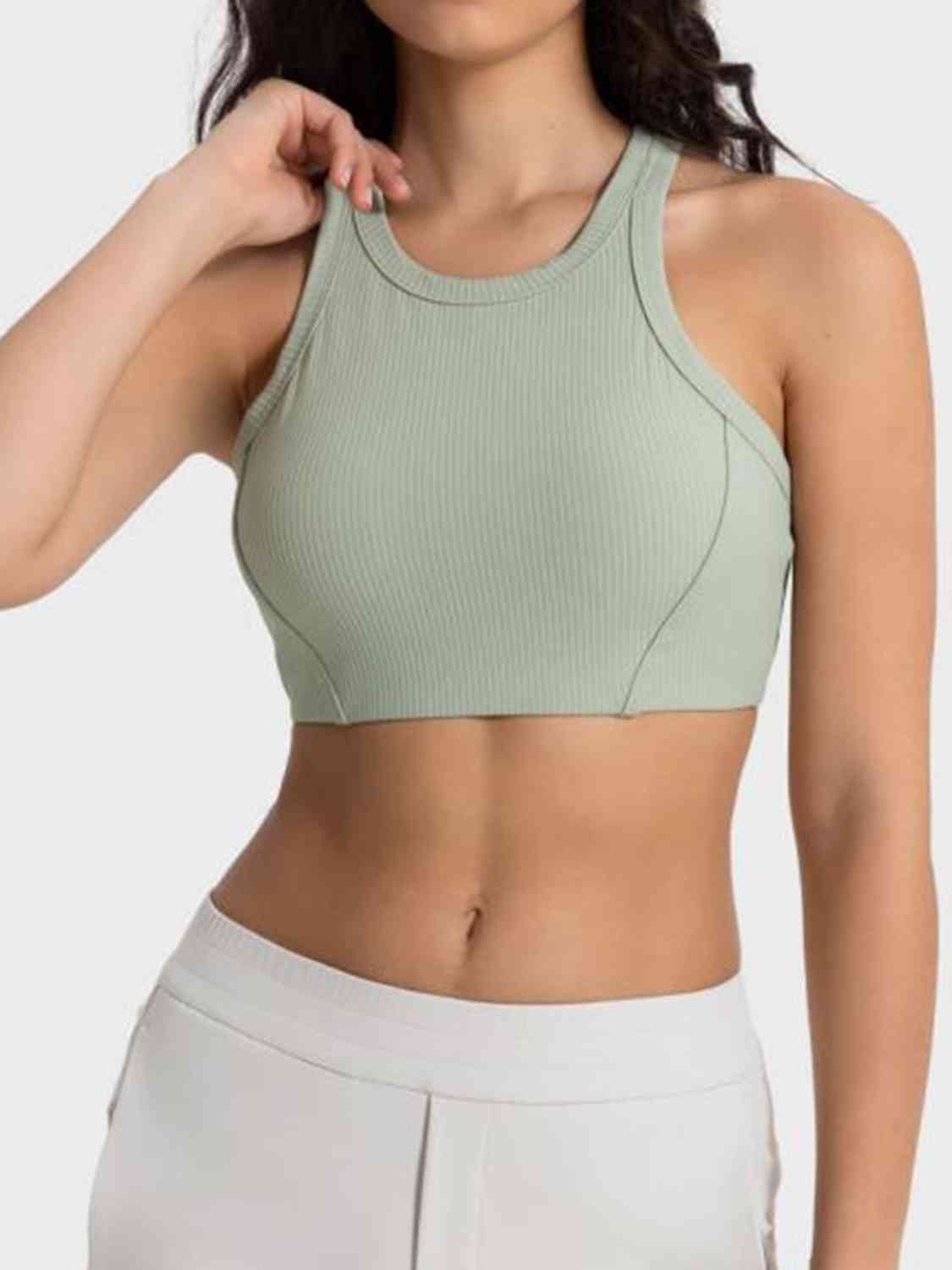 Wide Strap Cropped Sport Tank