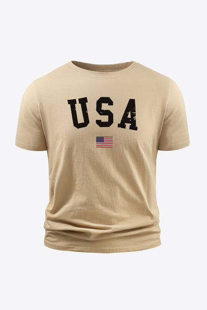 USA Flag Graphic Tee Shirt